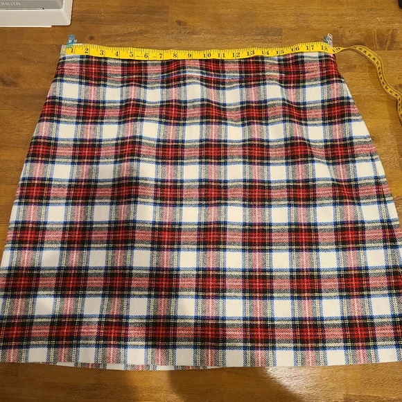 J.Crew Factory Red Plaid Mini Skirt - Picture 4 of 8